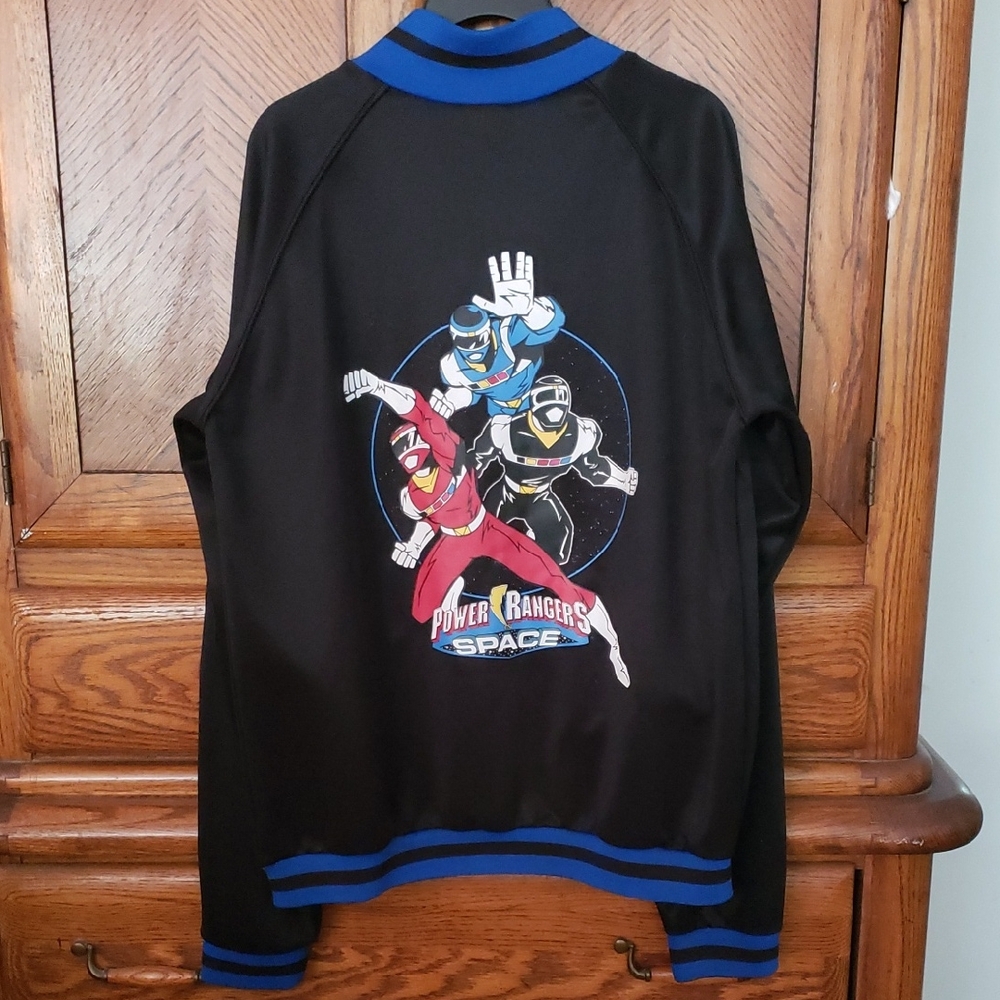 Power Rangers In Space Full Zip 90's Era Black Track Jacket